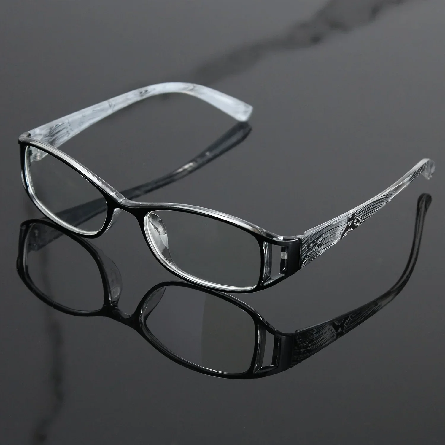 1/4 Stück rechteckige Lesebrille mit einzigartigem Muster, modisch und elegant, für Presbyopie, für Damen und Herren – Detail 5