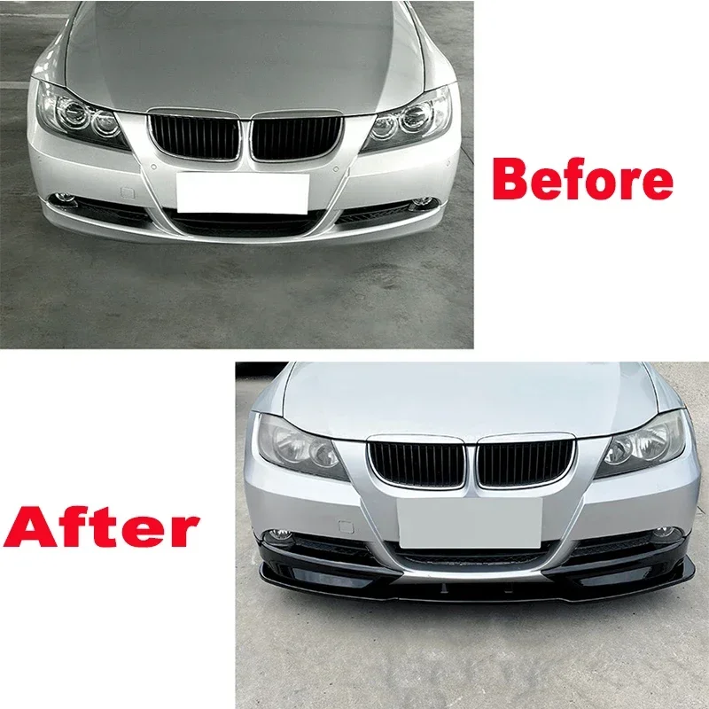 Front Bumper Lip Splitter For BMW 3 Series E90 E91 320i 325i 2005-2008 Bumper Diffuser Spoiler Guard Protector Body Kits