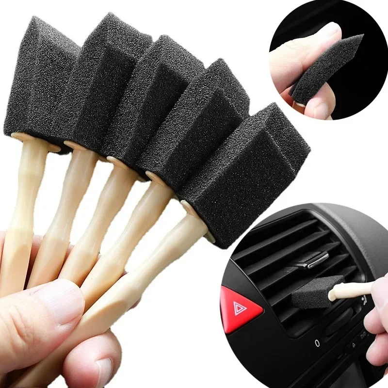 Disposable Sponge Detail Cleaning Brush Multifunctional Car Interior Cleaner Tool for Air Vent Gap Dashboard Dust Dirt Removal