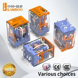 LANBOO J21A conventional intermediate relay DC12V DC24V and AC220V are optional Other voltages can be customized