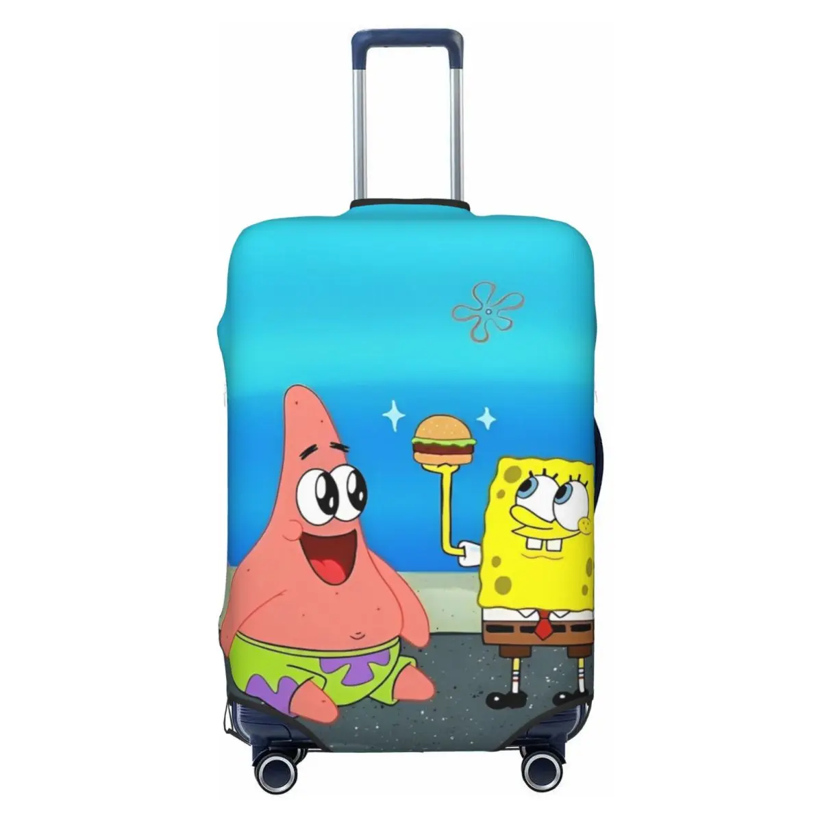 Cartoon SpongeBob SquarePants Suitcase Cover Cruise Trip Holiday Strectch Luggage Accesories Protector