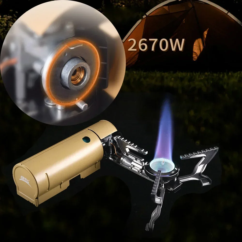 Brs-99 Outdoor Folding Portable Camping Gas Stove Survival Tourist Dishes Bbq Camp Equipment Supplies Wood Camp Cooking Supplie