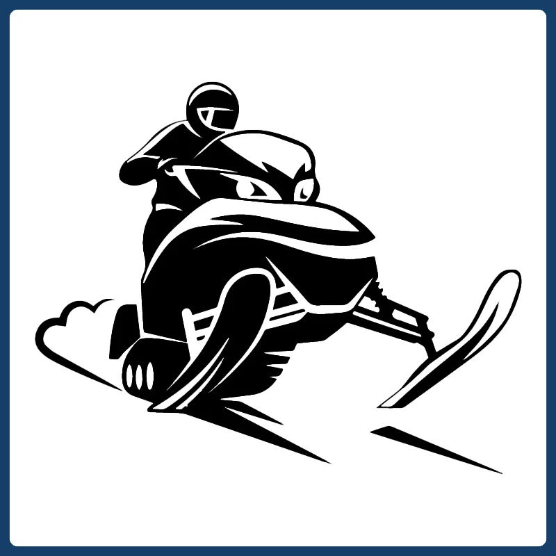 Car Sticker Vinyl Snowmobile Rider Stickers and Decals Funny 3D  on  Styling Creative 17.4cm*13.9cm