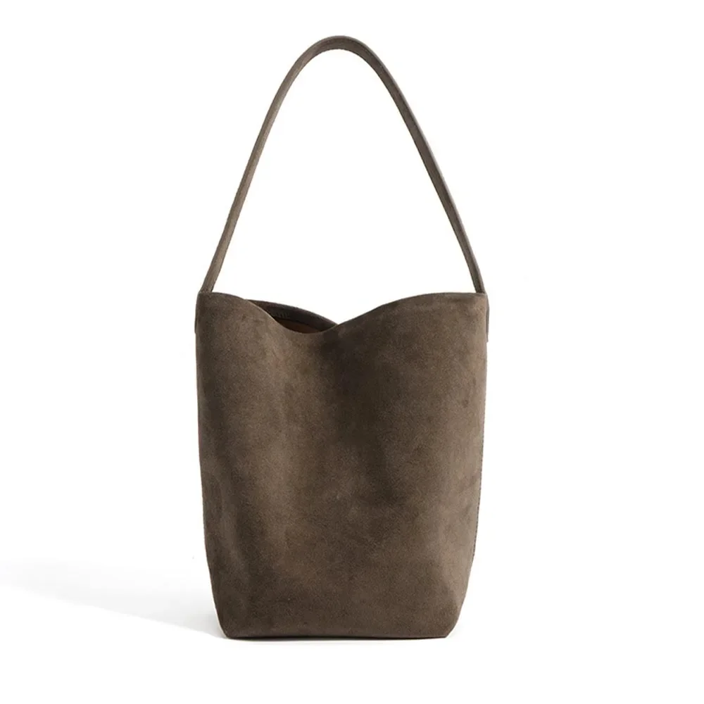 Motingsome-Bolsa de Ombro Feminina de Camurça, designer de luxo, bolsa casual macia, bolsa diária, moda nova cor, outono