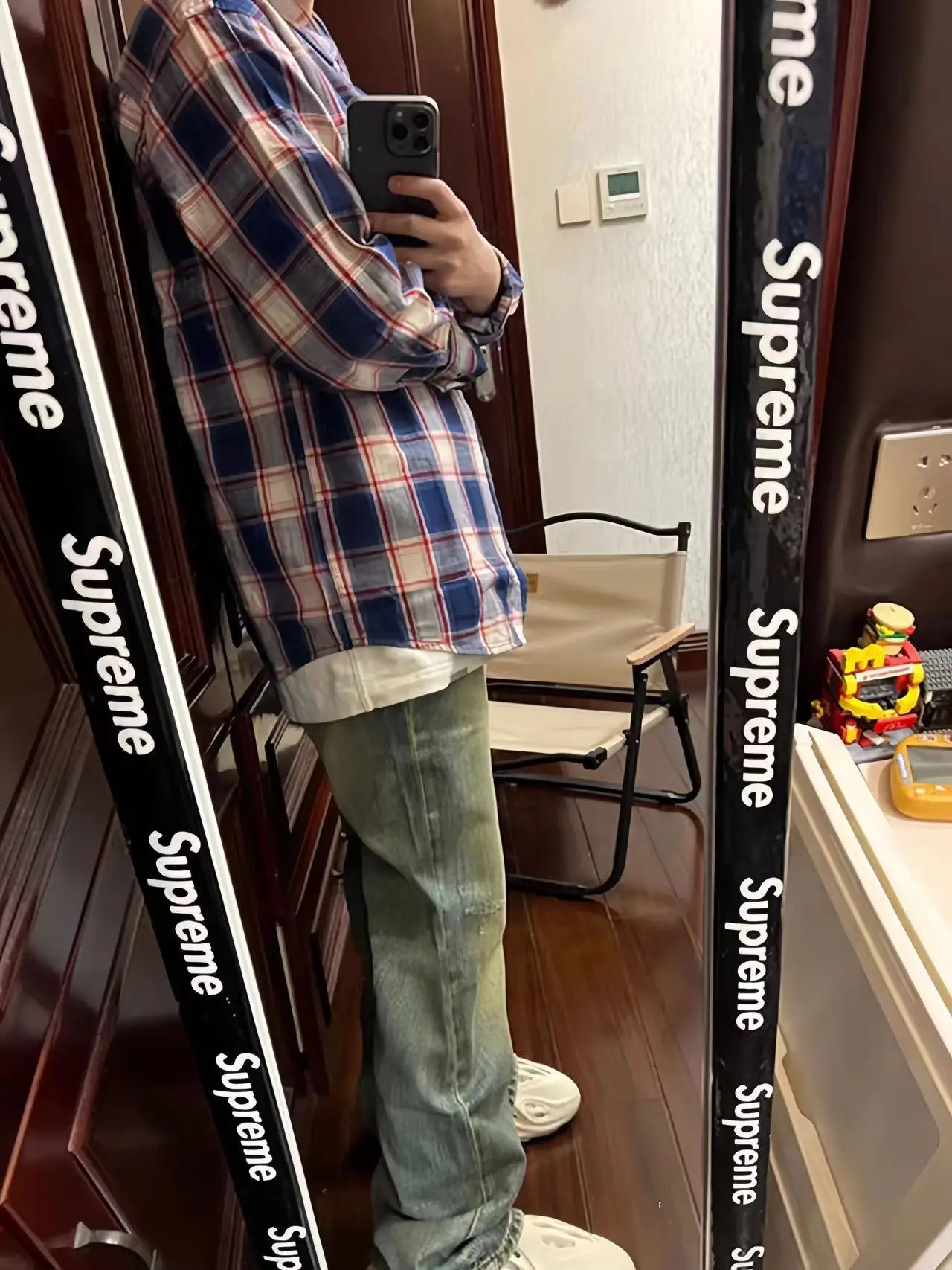 

Американский ретро клетчатый воротник irt Loose Casual ex High-End Feeling Small-Home Long Sve Autumn irt