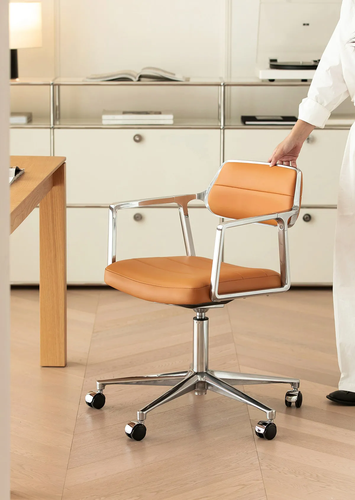 

DSA Computer Chair Ergonomic Leather Office Chair Rotatable Lifting Desk Chair