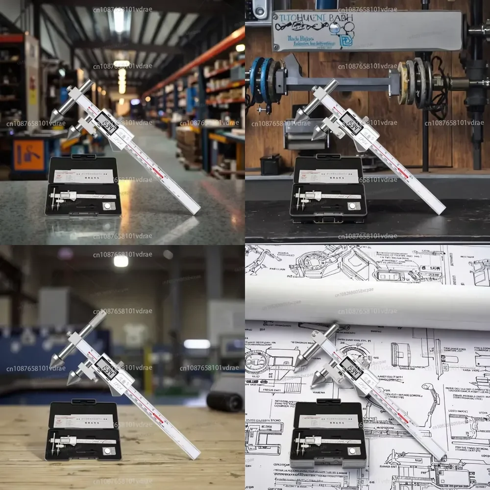 Measurement of Center Hole and Edge Distance with Cone Probe for High Precision Electronic Digital Vernier 20-500mm