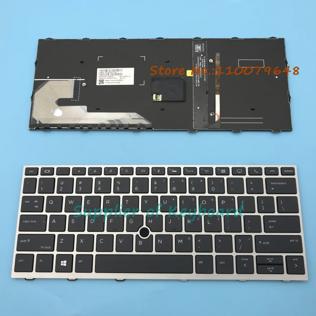 

NEW English Keyboard For HP EliteBook 730 G5,735 G5,735 G6,830 G5,836 G5 Laptop Trackpoint Backlit