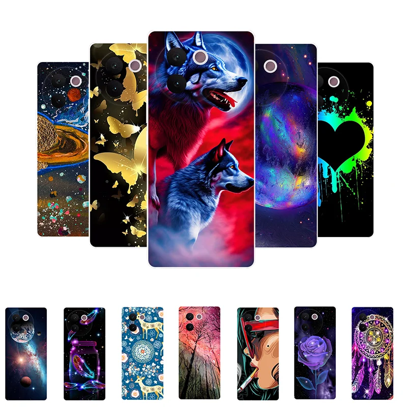 For Vivo V30e Case V2339 Animal Wolf Painted Cover Soft Silicone Phone Cases For Vivo V30 Pro V 30e VivoV30 Fundas Bumper