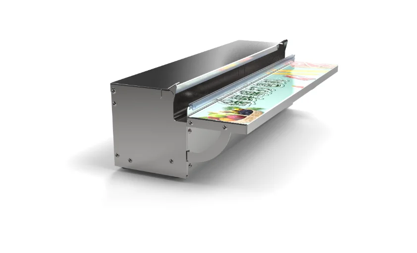 เครื่องเคลือบตัดฟิล์ม PE เครื่องซีลผักซุปเปอร์มาร์เก็ต เครื่องบรรจุฟิล์มเก็บผลไม้สด