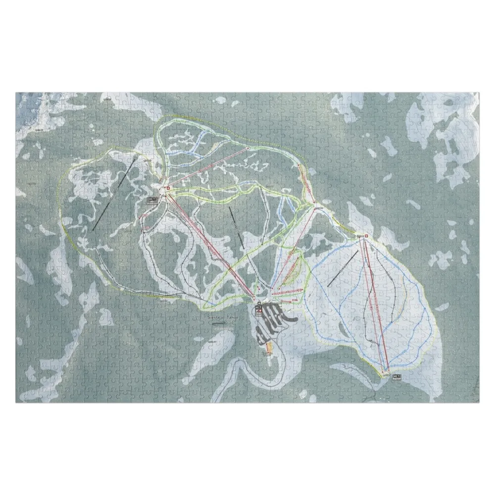 

Пазл с картой троп по курорту Сиерра-ат-Тахо, персонализированные подарки, фото-пазл, пазл с именем на заказ