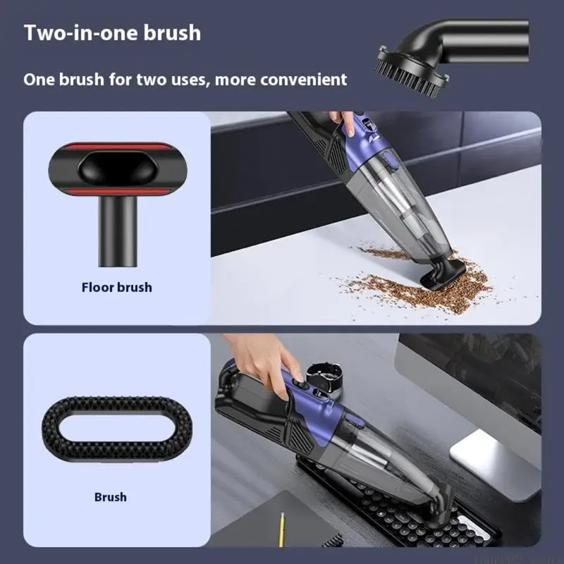 

D0AB 10 кПа Ручной пылесос для сухой и влажной уборки с ручным управлением Многофункциональный легкий