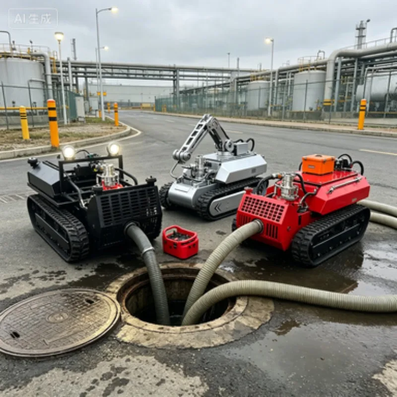 Underwater Remote Control Crawler Silt Removal Tracked Sea Dredge Pond Sand Water Steel Cleaning Breeding Dredging Robot