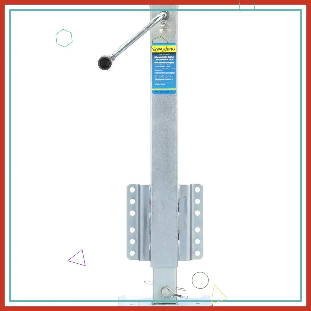 

Домкрат для тяжелого прицепа с откидной ножкой, подъемник 28,6 дюйма, максимальная нагрузка 2500 фунтов