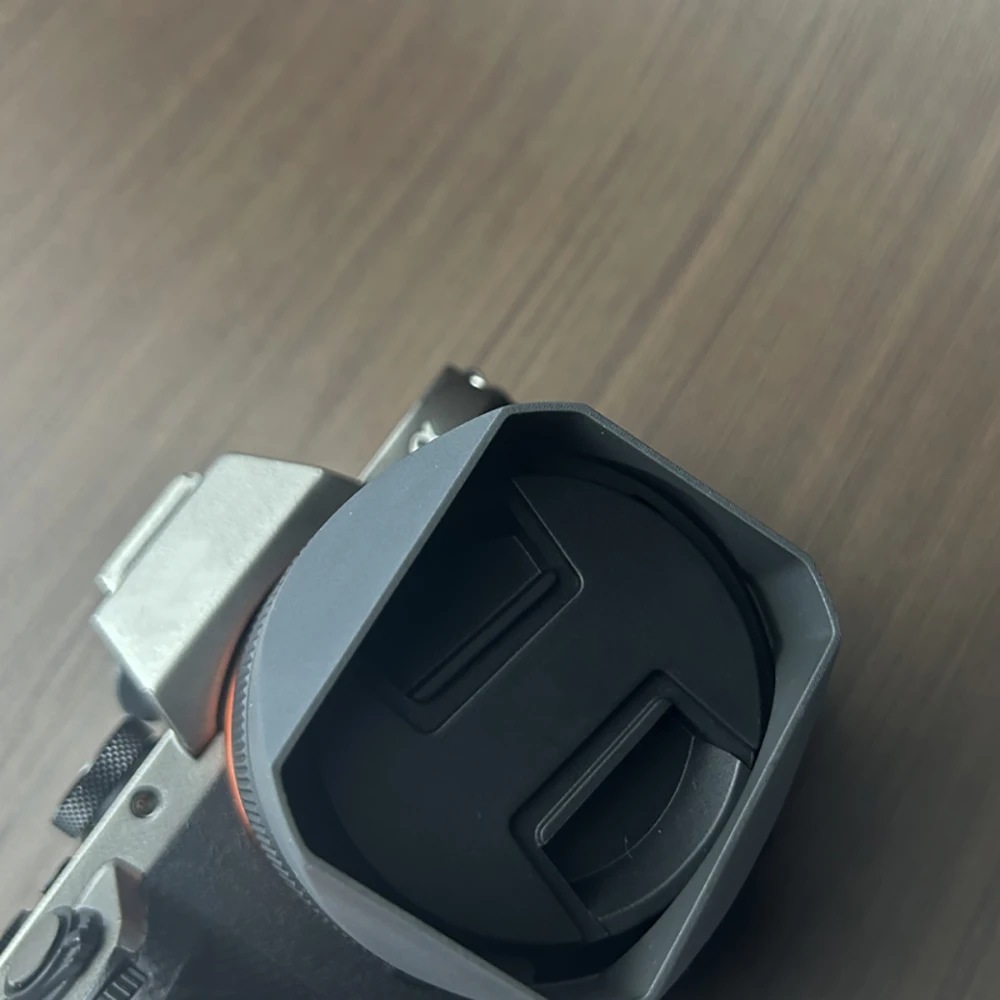 Tudung Lensa Persegi Kamera untuk VILTROX AF 40Mm F2.5 FE Dudukan Resin Persegi Pengganti Tutup Lensa Tudung Lensa