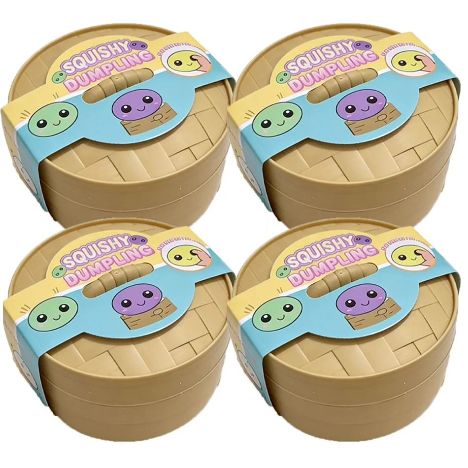 Dumpling Pressure Dumpling Squishies Schattig Kleurrijk Broodje Speelgoed Langzaam Stijgend Stressverlichtend Fidget Speelgoed voor Kinderen Volwassenen Anti-Angst Cadeau