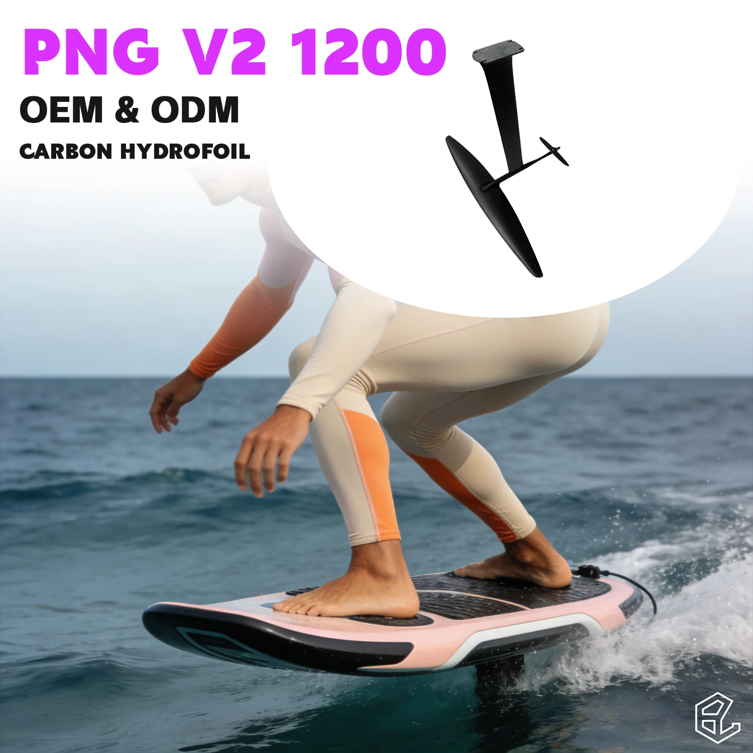 PNG 1200 V2 aluminum Mast sup Wing Efoil Electronic Surfboard fin Wingfoil Kitesurf Parawing Surfing Foil Board for Hydrofoil
