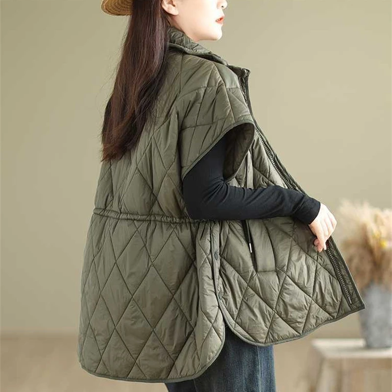 Women\'s Cotton Vest 2025 Autumn Winter Fashion Simplicity Comfortable Down Cotton Waistcoat Temperament Versatile Ladies Jacket