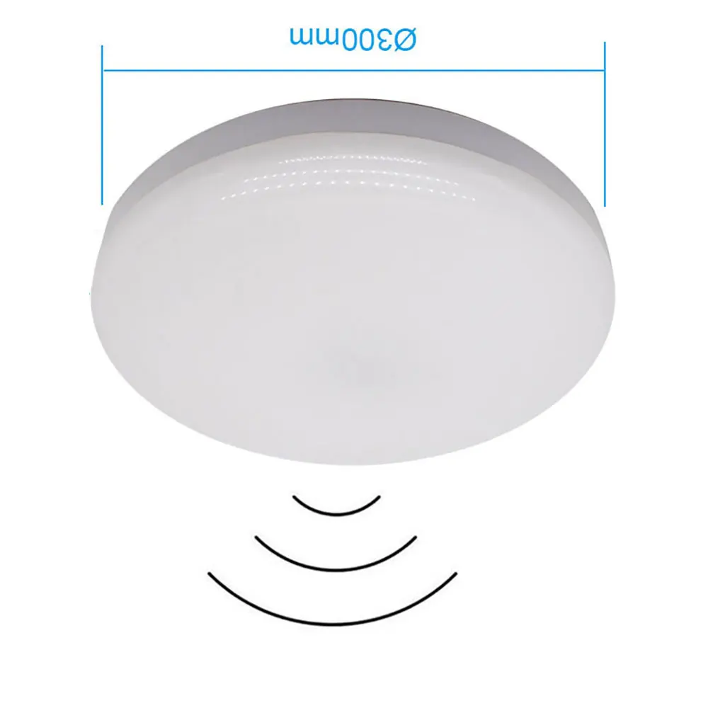 Sensore a microonde Plafoniera a LED 12W 18W 220mm Sensore di movimento Pannello LED Luce Corridoio Lampada da soffitto Corridoio Scala Luce