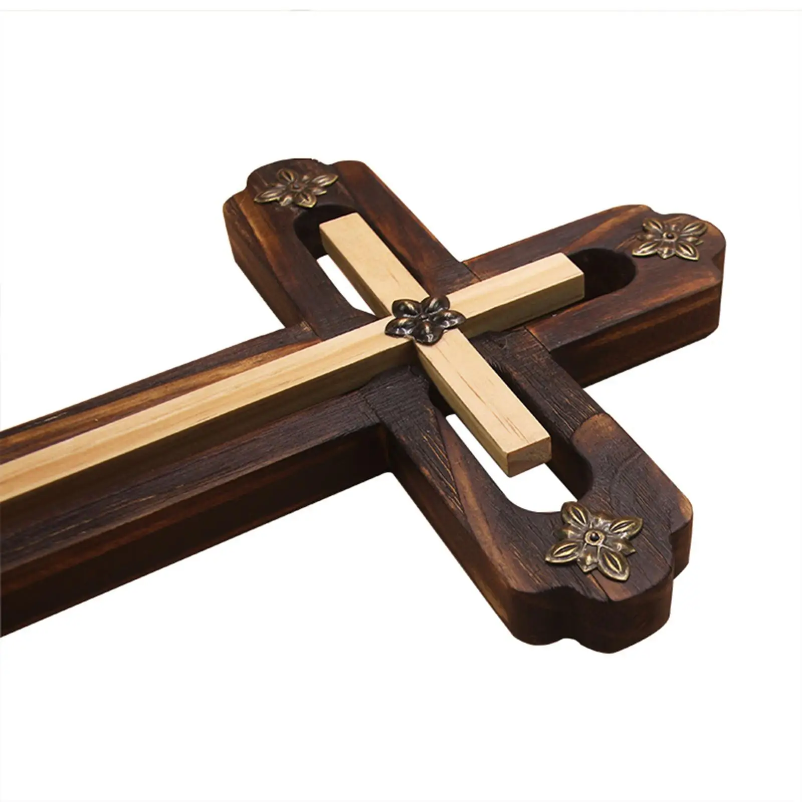 Wall Hung Cross Wooden Simple Religious Holy Wooden Cross Blessing