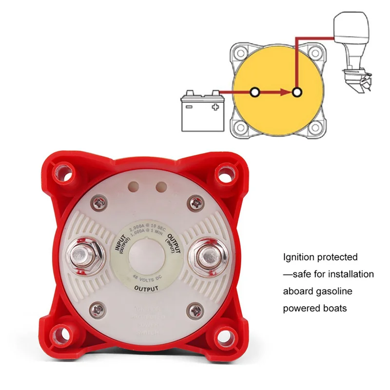 

3X 48V 350A Car Auto RV Marine Boat Single Circuit Selector Isolator Disconnect Rotary E Series Battery Switch Cut