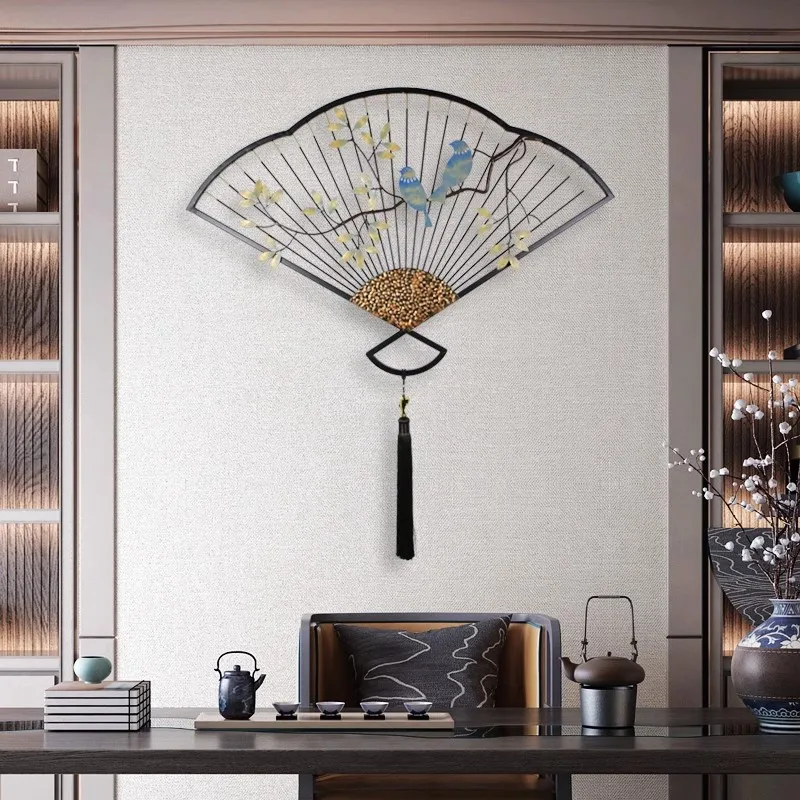 

Wall background wall decoration room bedroom study creative fan wall decoration