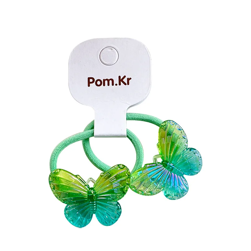 Piezas para el pelo con degradado de dibujos animados para niña, bandas elásticas para el pelo, accesorios para el cabello de princesa, lazos para el pelo para bebé, 2 uds.