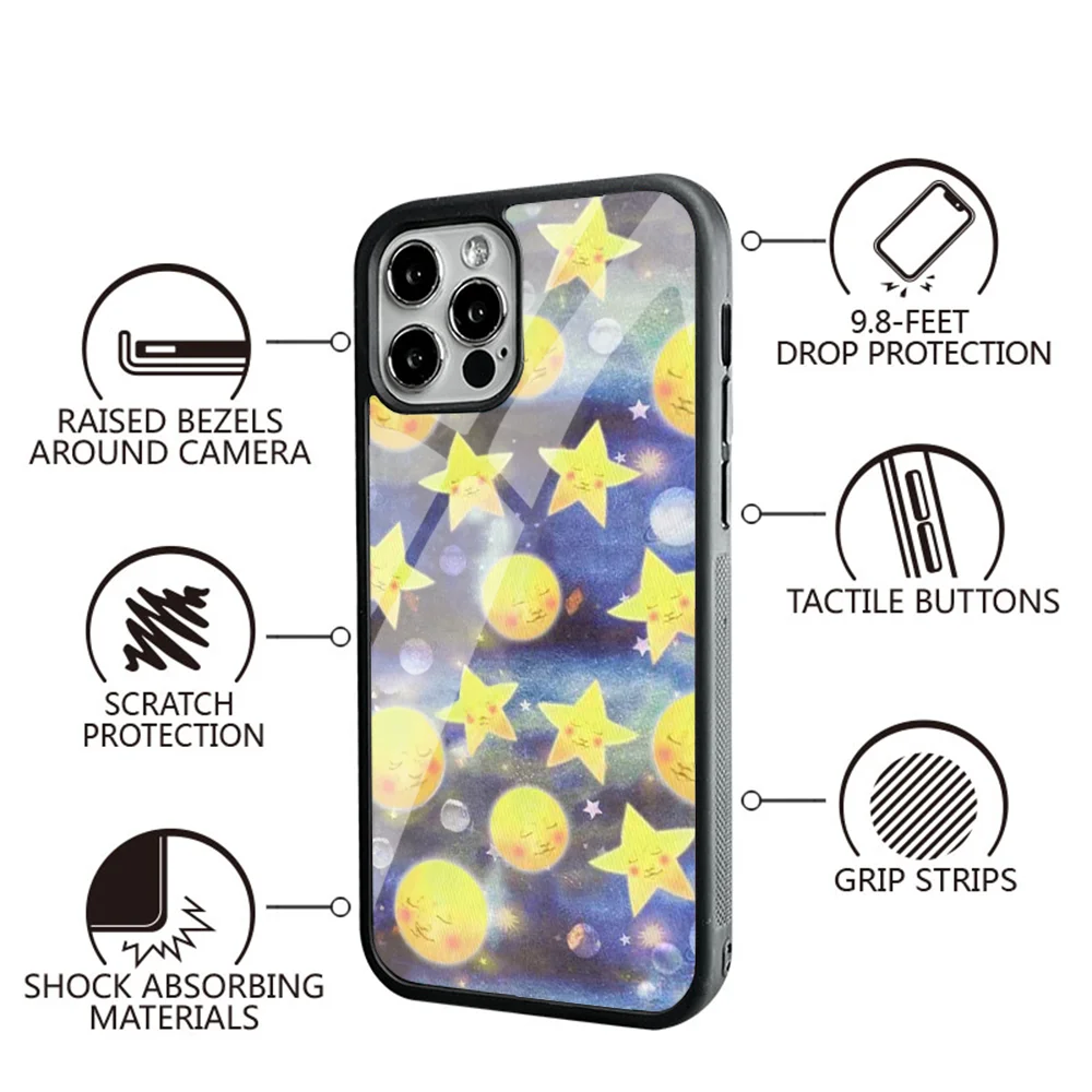 Celestial Dreaming Phone Case For IPhone 11 12 13 14 15 Plus Pro Max Mirror Acrylic PC TPU Cover