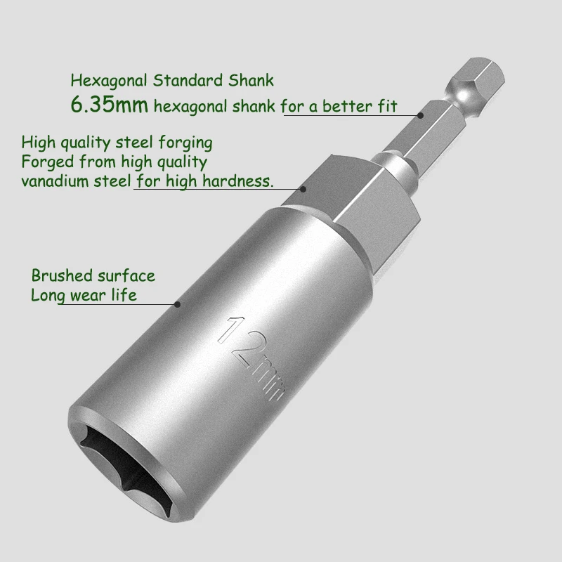 150mm H6-H19 Hexagon Deepening Socket Deepening Hexagonal Extension Electric Wrench Electric Drill Wind Batch Screwdriver Bit