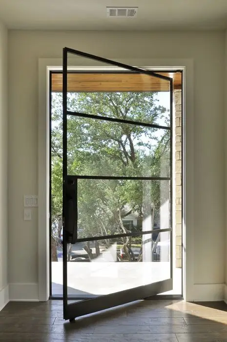 Made in China High Quality Villa Pivot Door External Entrance Large Size Revolving Doors Panoramic Transparent Glass Doors