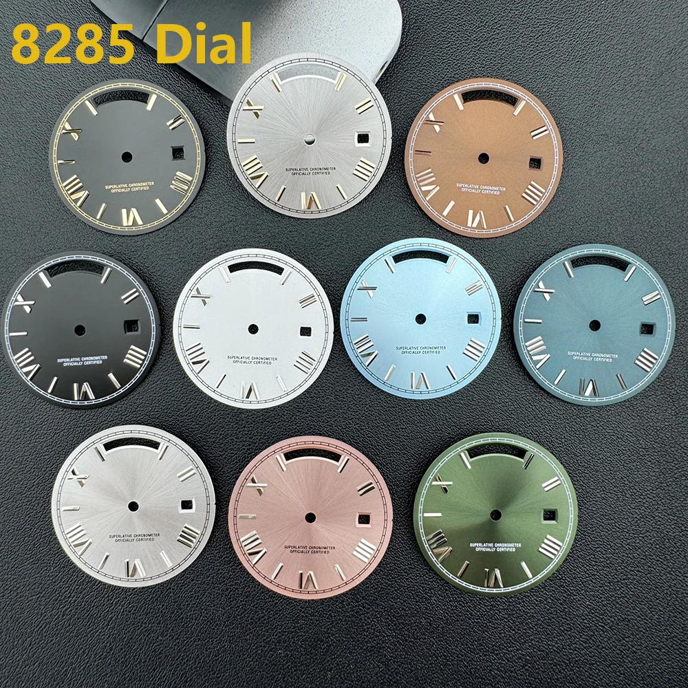 

Miyota 8285 Dial watch dial men's watch Roman dial suitable 8285 movement green luminous watch accessories