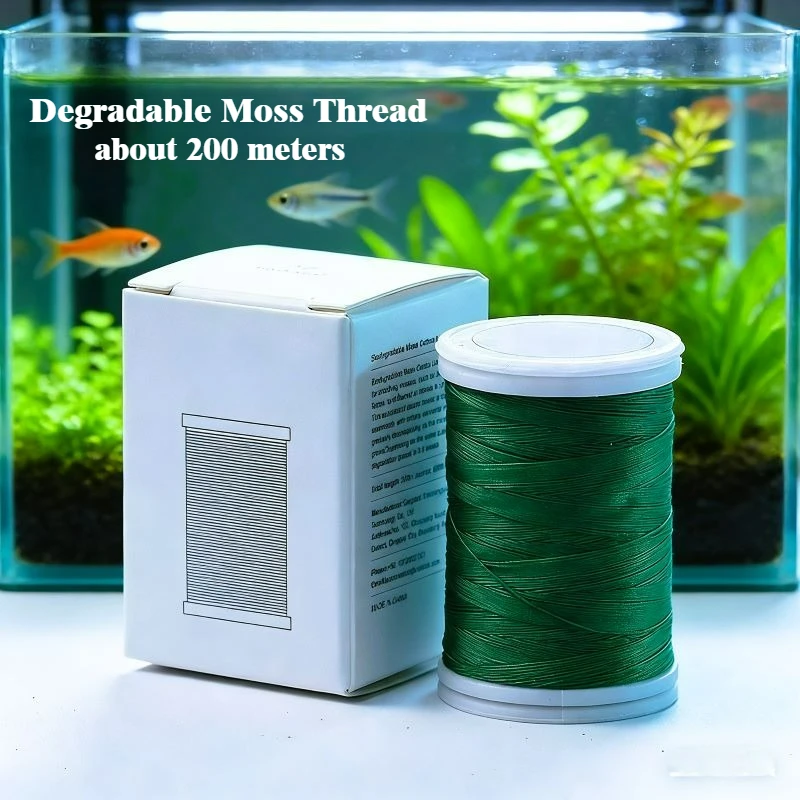 Degradable Aquarium Driftwood Decor Live Plants Water Grass Moss Line Fern String Wire Tie for Fish Tank Landscape