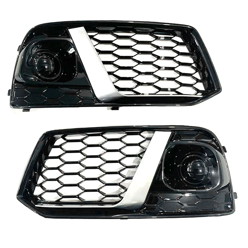 

Fog Lamp Frame Honeycomb Grille Air Outlet Grille Front Bumper Grille Automotive For Q5 Q5L 2018-2020 Parts