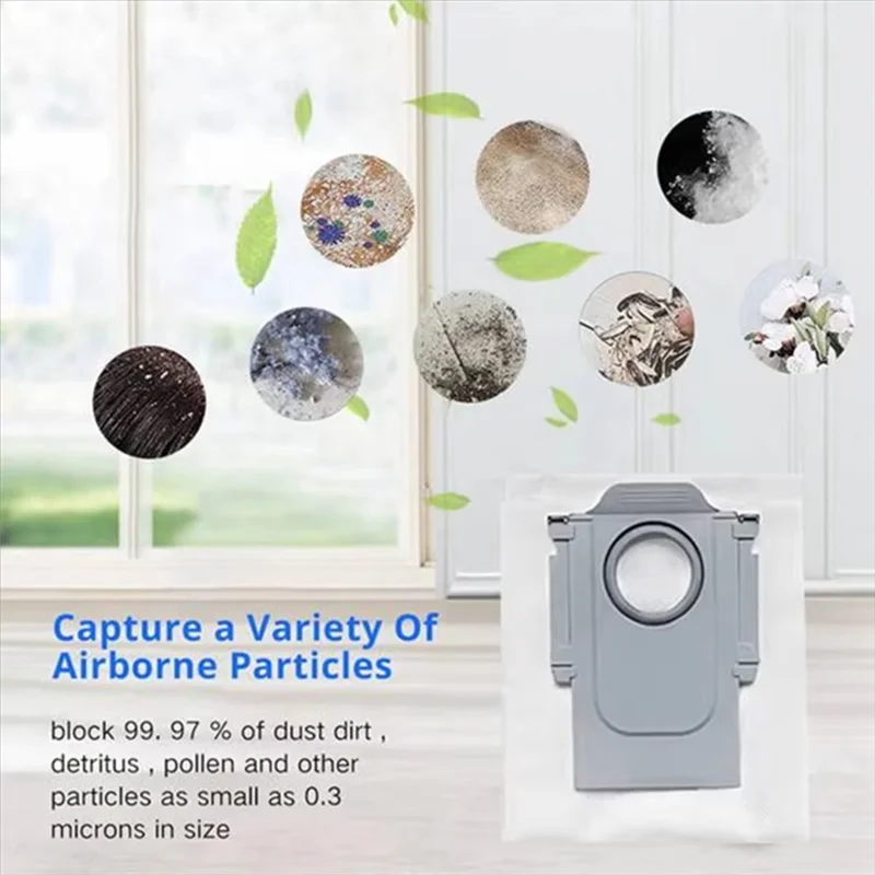 Sacchetti per la polvere di ricambio per confezione TCF-10 per la sostituzione dell'aspirapolvere Roborock Qrevo Master / Qrevo Slim