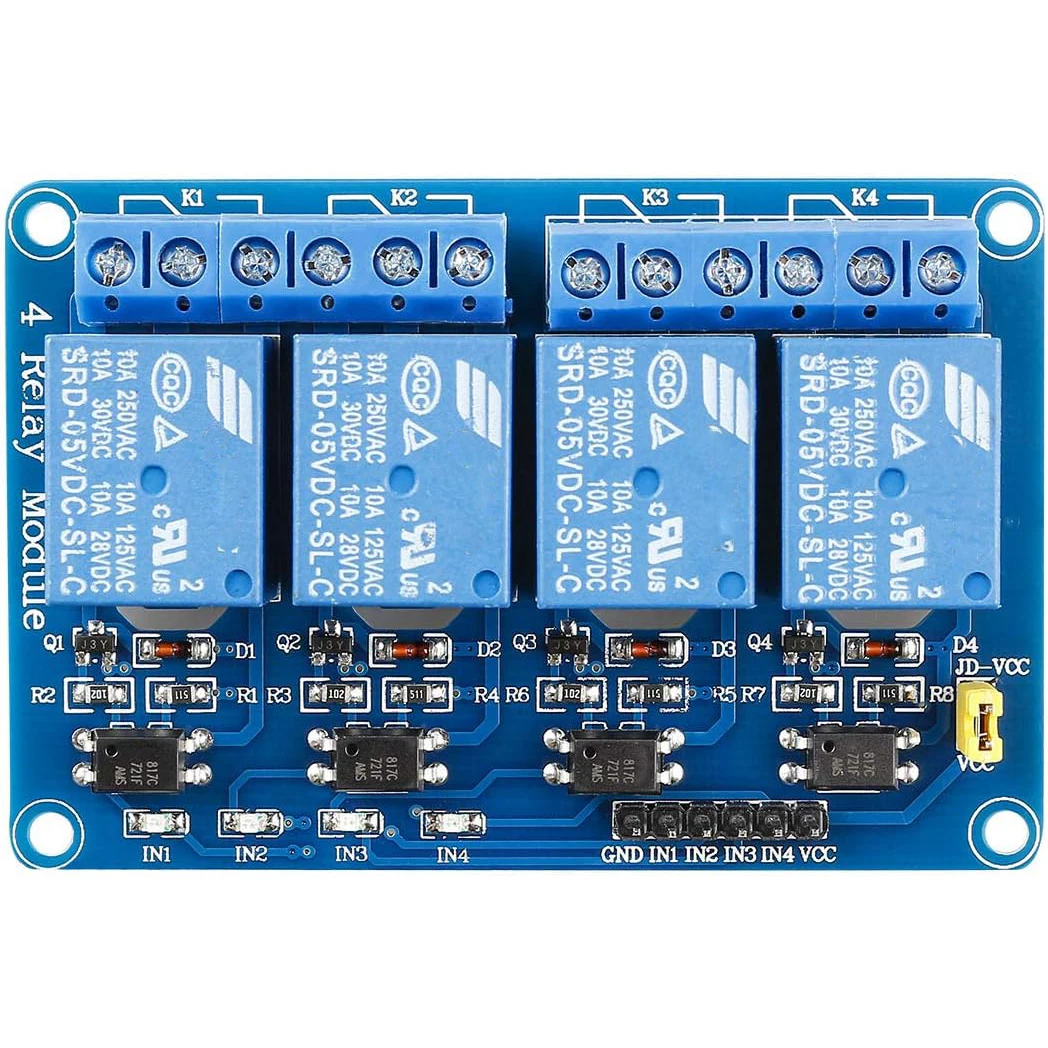 1pcs 4 Channel DC 5V Relay Module with Optocoupler Compatible with Arduino UNO R3 MEGA 2560 DSP ARM PIC AVR STM32