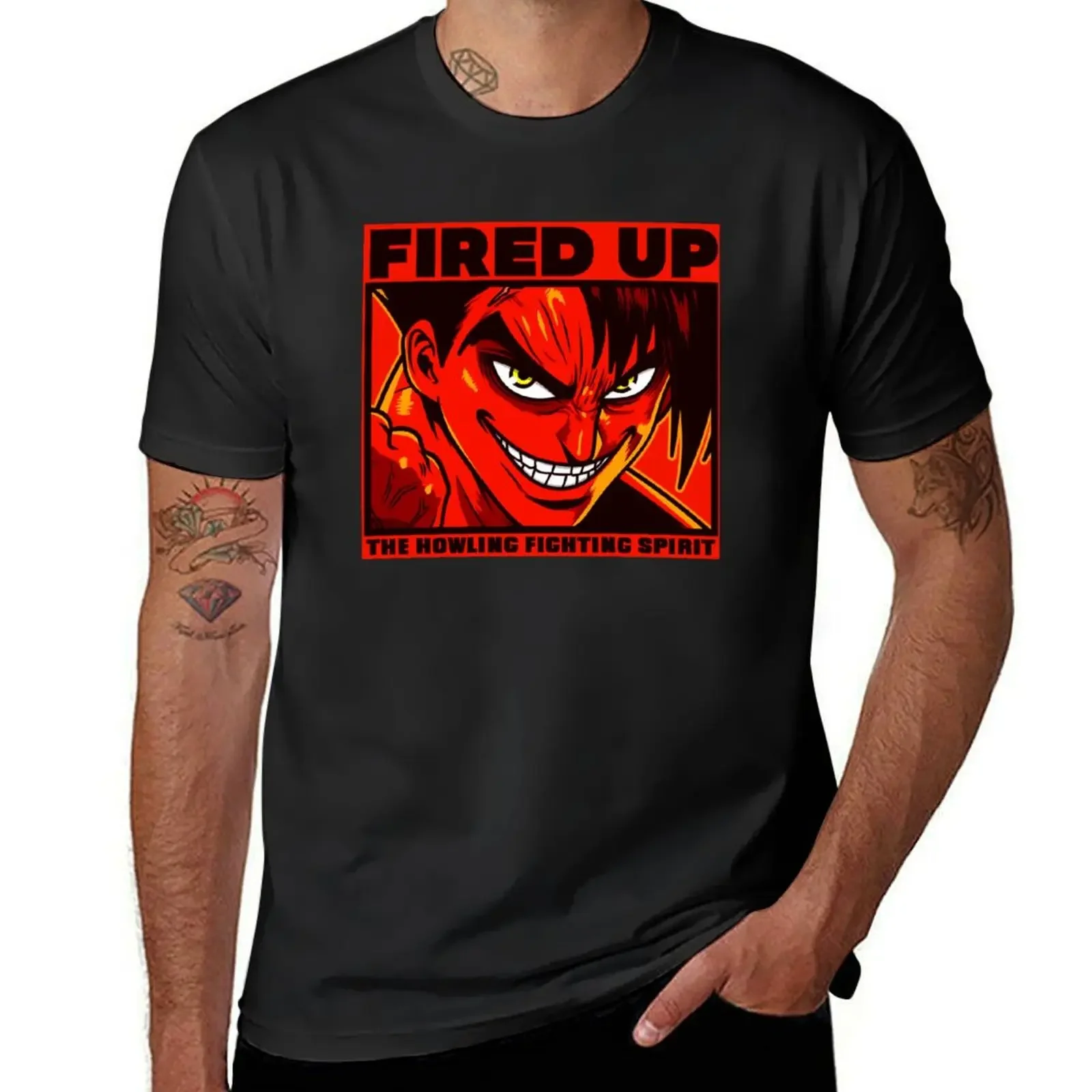 Saw Paing Fired Kengan T-Shirt for a boy customs design your own shirts graphic tees t shirts for men cotton