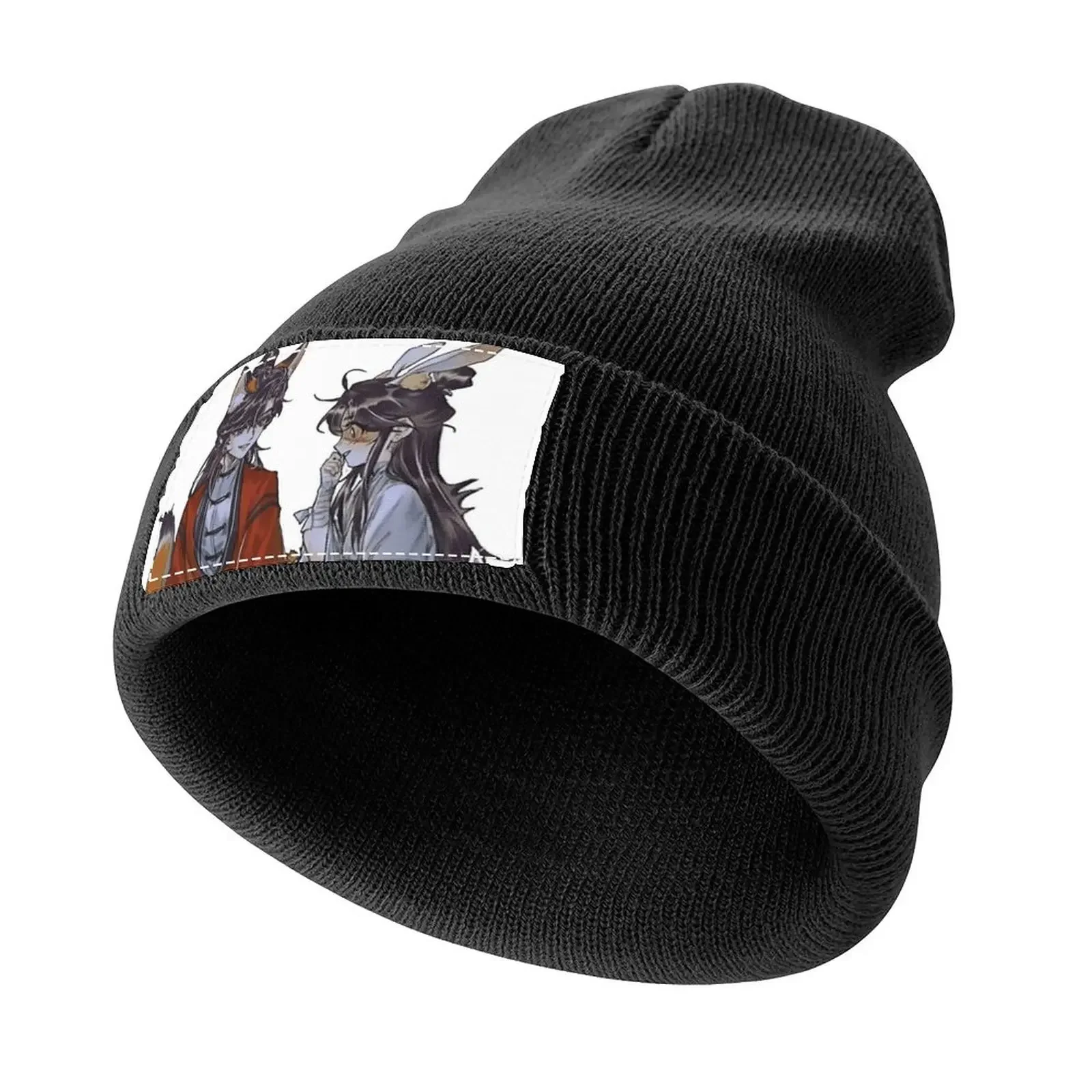 xie lian and hua cheng cute chibi heaven official's blessing manhua Knitted Cap Snapback Cap Beach Men Golf Wear Women's