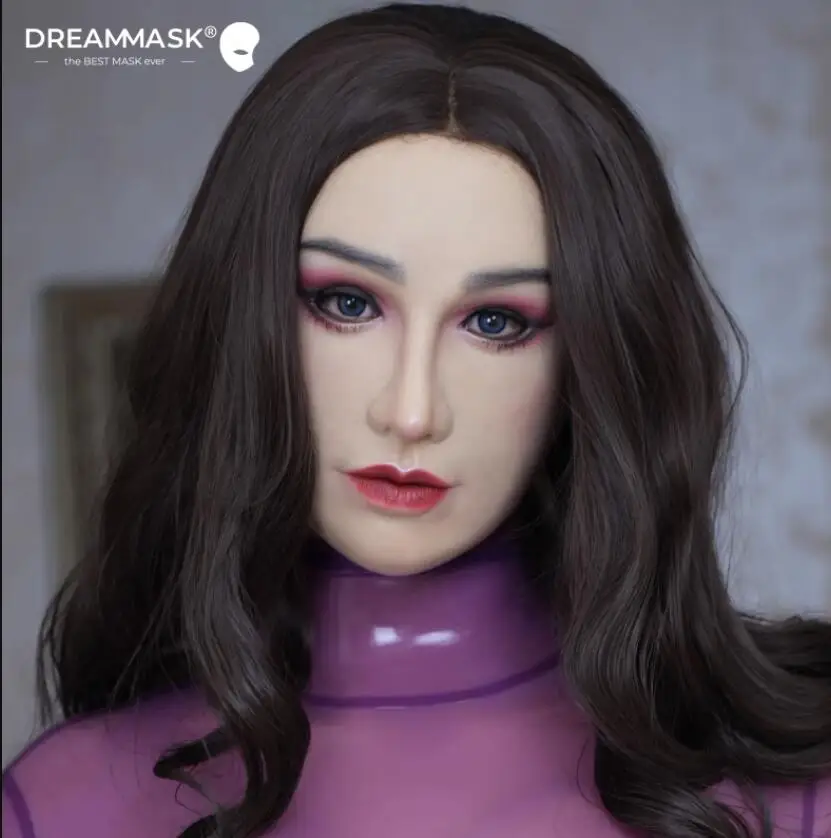 (M26C DORIS MAKEUP)'Dreammask' DMS Crossdressing Full Head With Breast Torso Cosplay Kigurumi Male To Female Silicone Mask