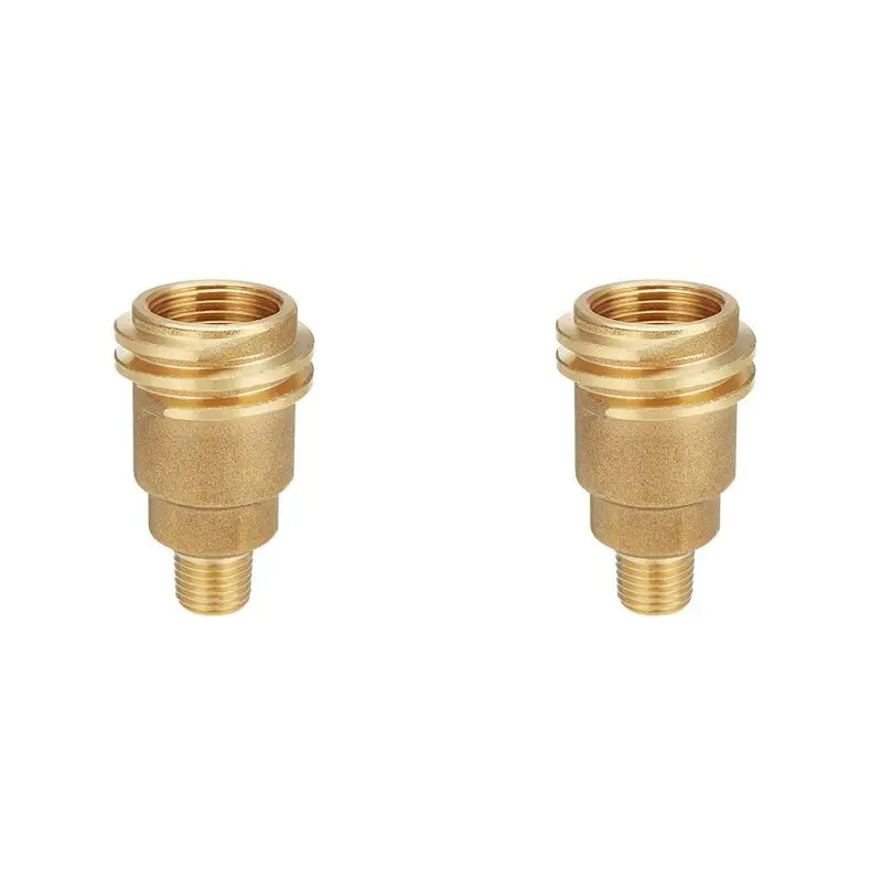 A02M-2X QCC1 Nut Propane Gas Fitting Hose Adapter With 1/4Inch Male Pipe Thread Propane Connect Fittings Propane Adapter