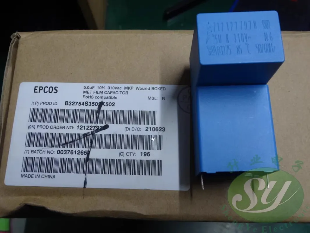 

EPCOS 5.0uf/310vAC 5u0 5uf 505 New 28MM film capacitor B32754S3505K5