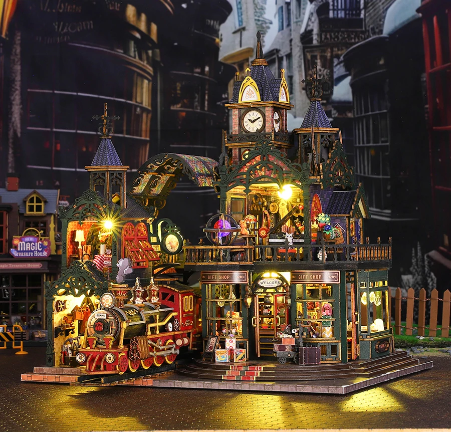 

Diy Big Wooden Dollhouse Furniture Light Kit Doll House Casa Miniature Accessories Handmade Wooden Toys Birthday Gifts