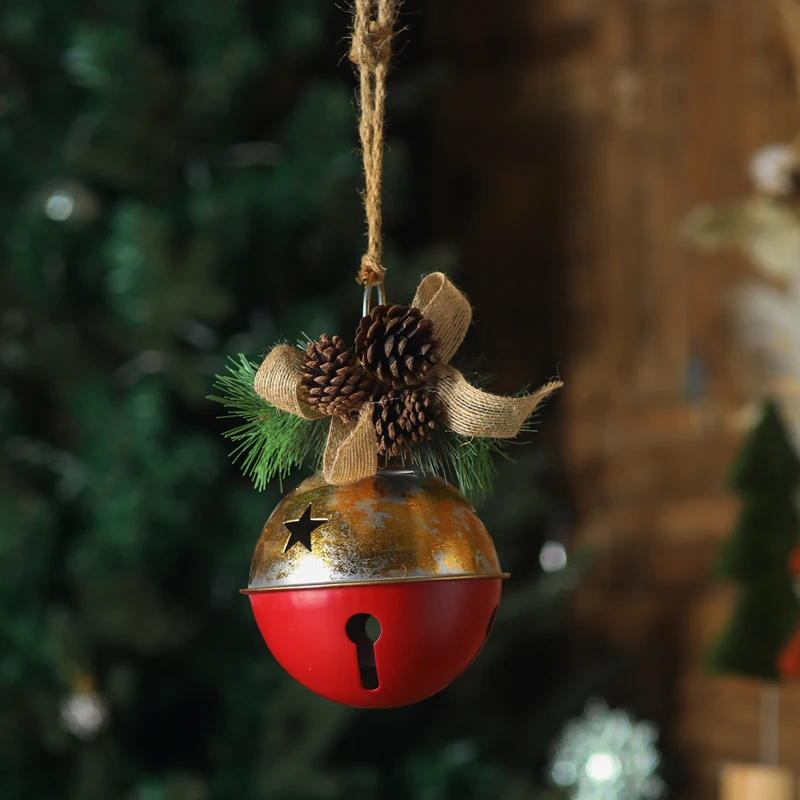 Light Luxury Iron Art Practical Decorative Bell, High-End Decorative Hanging Ornament for Home and Guesthouses