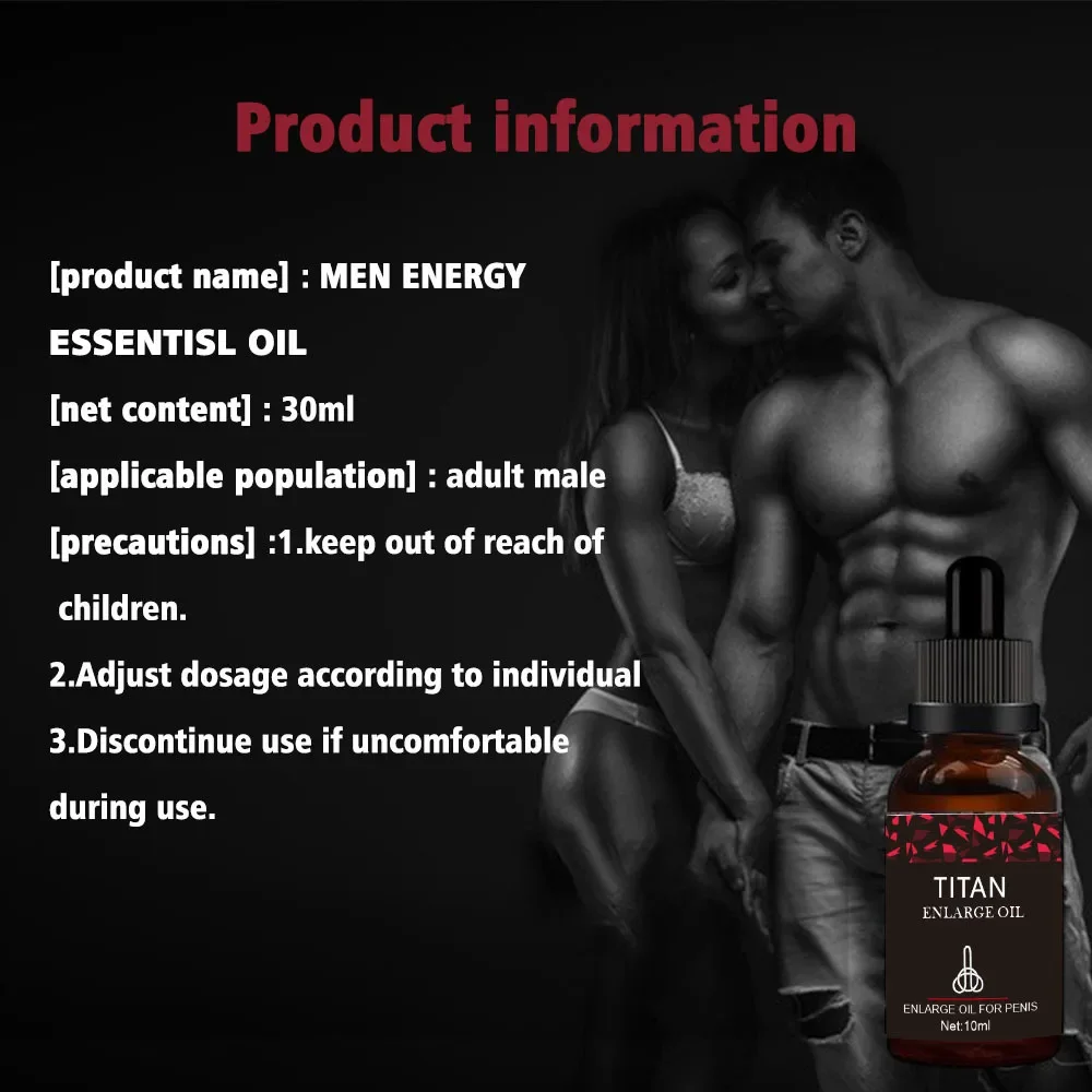 Aceite esencial para agrandar el pene masculino, Gel de crecimiento espesante, líquido para retrasar la erección, mejora el cuidado corporal Sexy