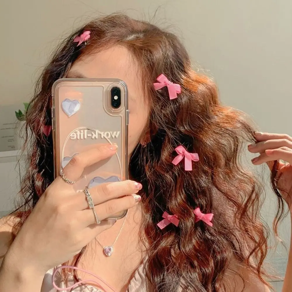 1PC New Mini Bowknot Hair Clips Sweet Fairy Bow Hairpin Hair Accessories Headwear Ribbon Barrette Girls