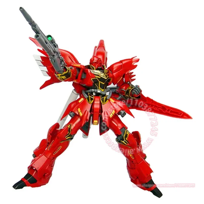 BANDAI HGUC 1/144 MSN-06S SINANJU Children's Toy Assembly Model Anime Peripheral Trendy Figures Joints Movable Desktop Ornaments