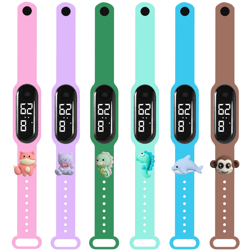 LED Smart Touch Screen Children Smart Watches Cartoon Student Sport Clock Kids Electronic Watch Birthday Gifts Boy Girl Bracelet