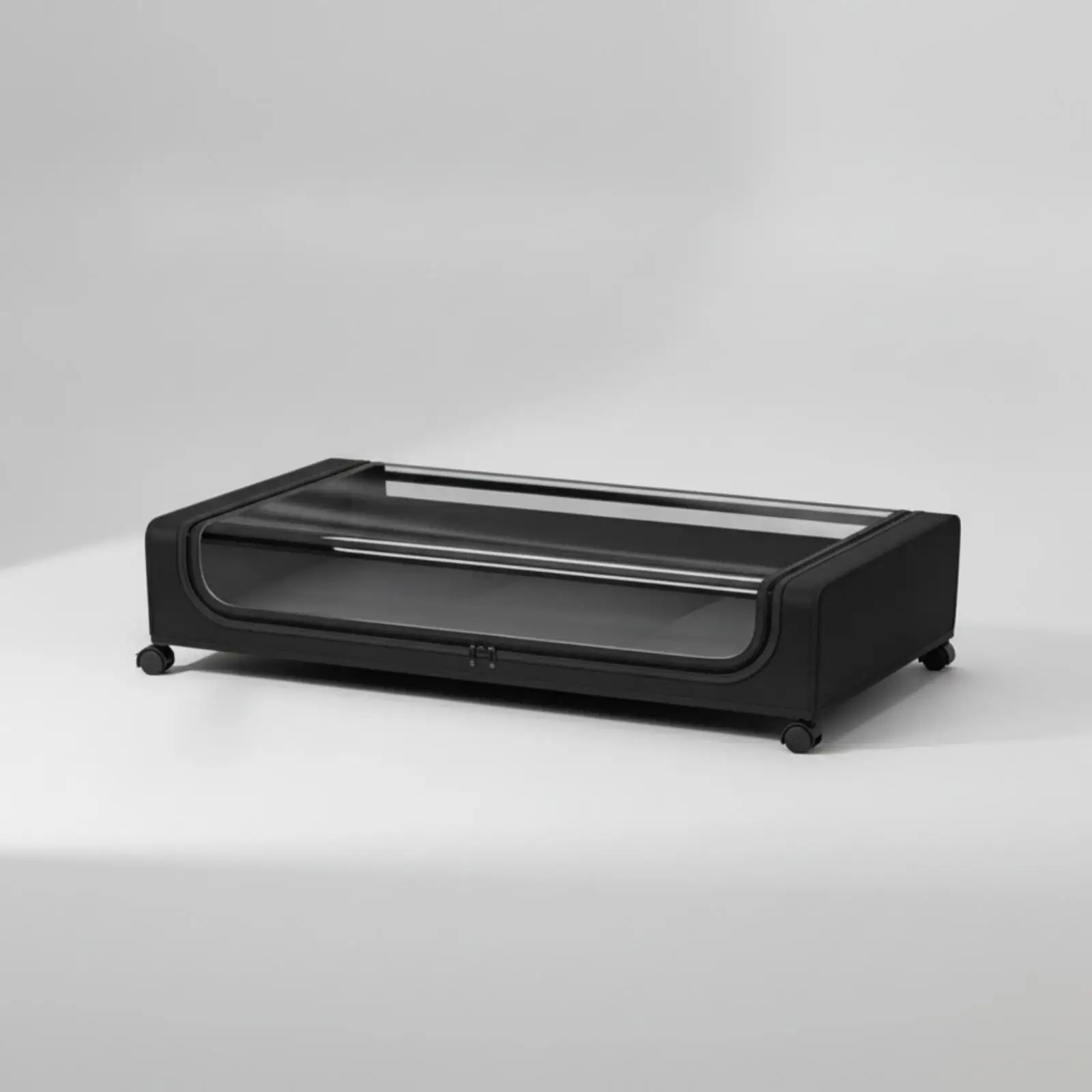 Under-Bed Storage Box with Wheels Sturdy Side Handle for Pulling, Low-Profile Design for Tight areas, Under-Bed Storage
