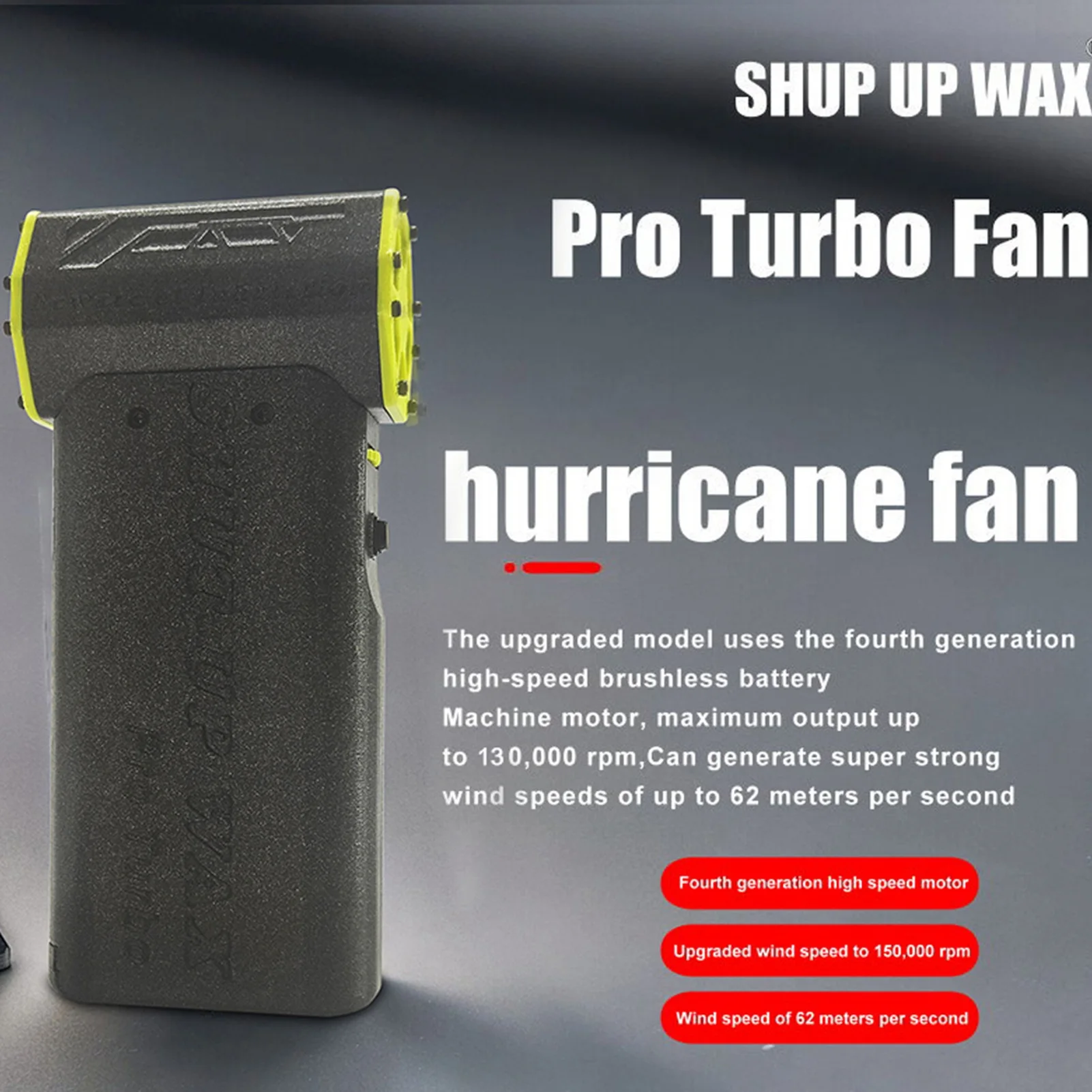 

Duct Fan Blower Fan 130000RPM Strong Wind Stepless Speed Adjustment Electric Cordless Blower Fan for Keyboard Home Car Cleaning