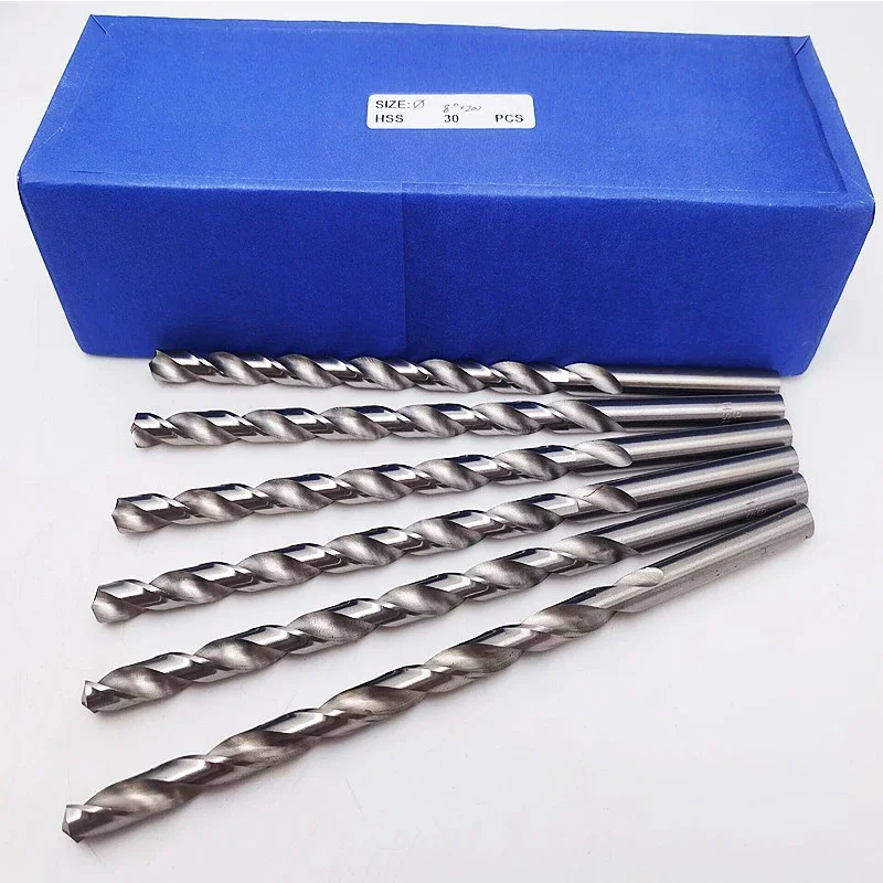 3-20mm Lengthen Drill Bit 350/400/450/500mm Extra-long HSS High Speed Steel Straight Shank Twist Drill Bit for Metal Wood Plasti