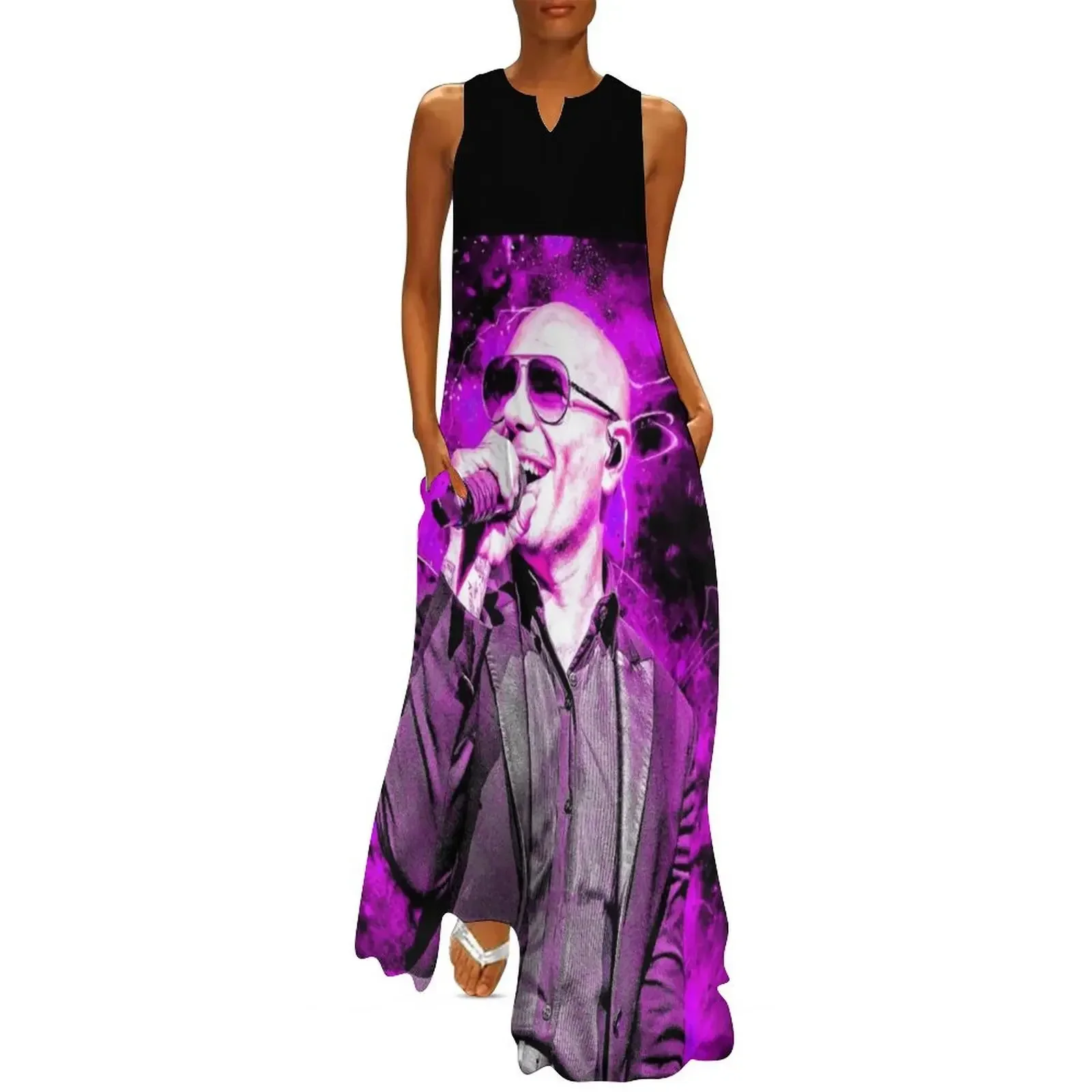 

Pitbull Mr.Worldwide Long Dress Long veiled dresses women's summer dress 2025 chic and elegant woman dress Dance dresses